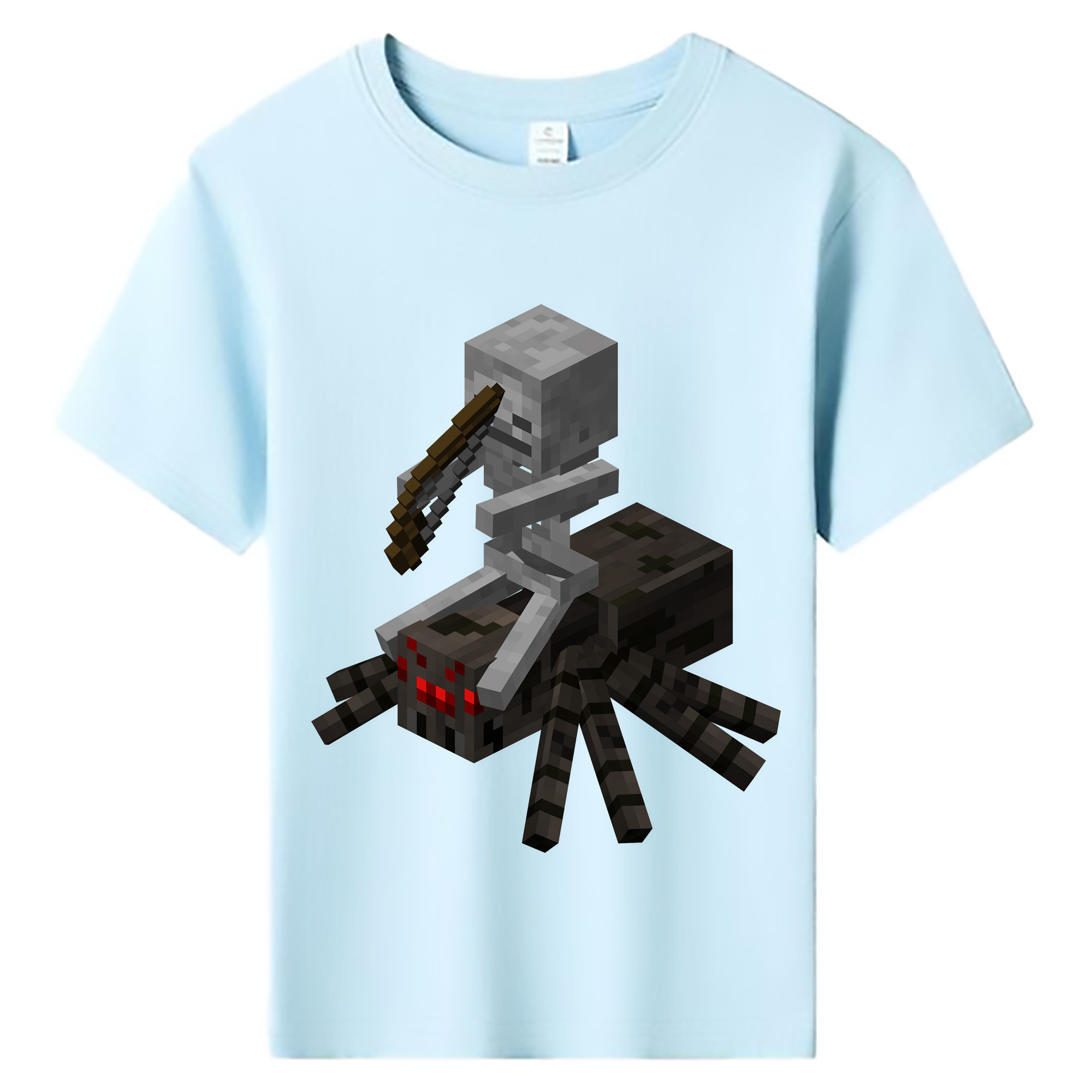 （画像用） マインクラフト ブロックの世界 Minecraft MC Block world 綿100％キッズTシャツ（フロントプリント）
